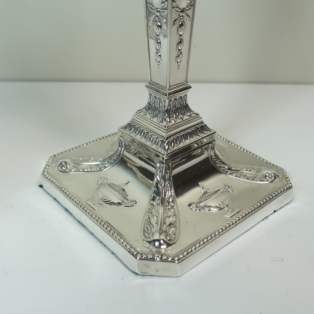 SET OF FOUR SILVER CANDLESTICKS, CHESTER 1914 View VII