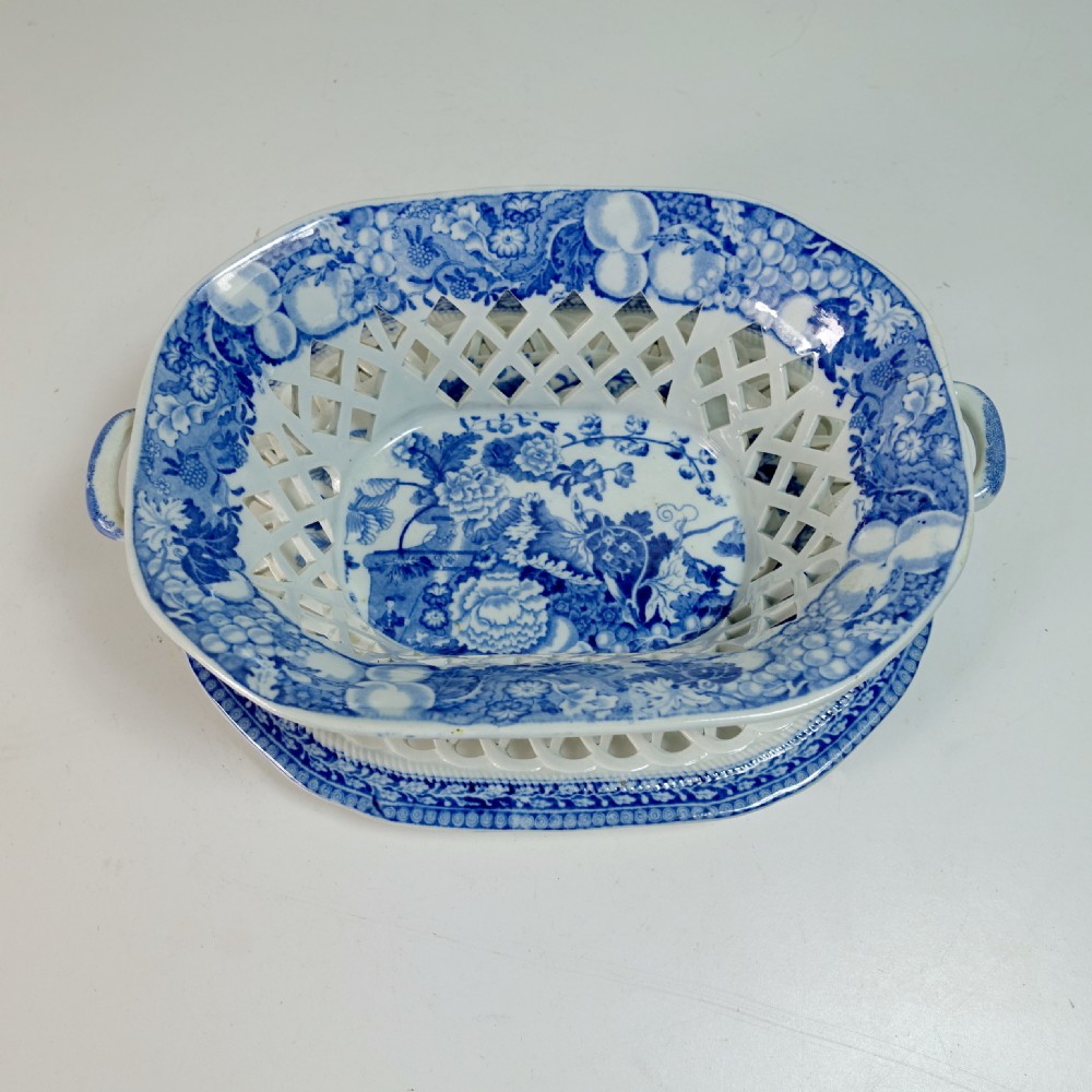EARLY 19TH C CHESTNUT BASKET & STAND View III