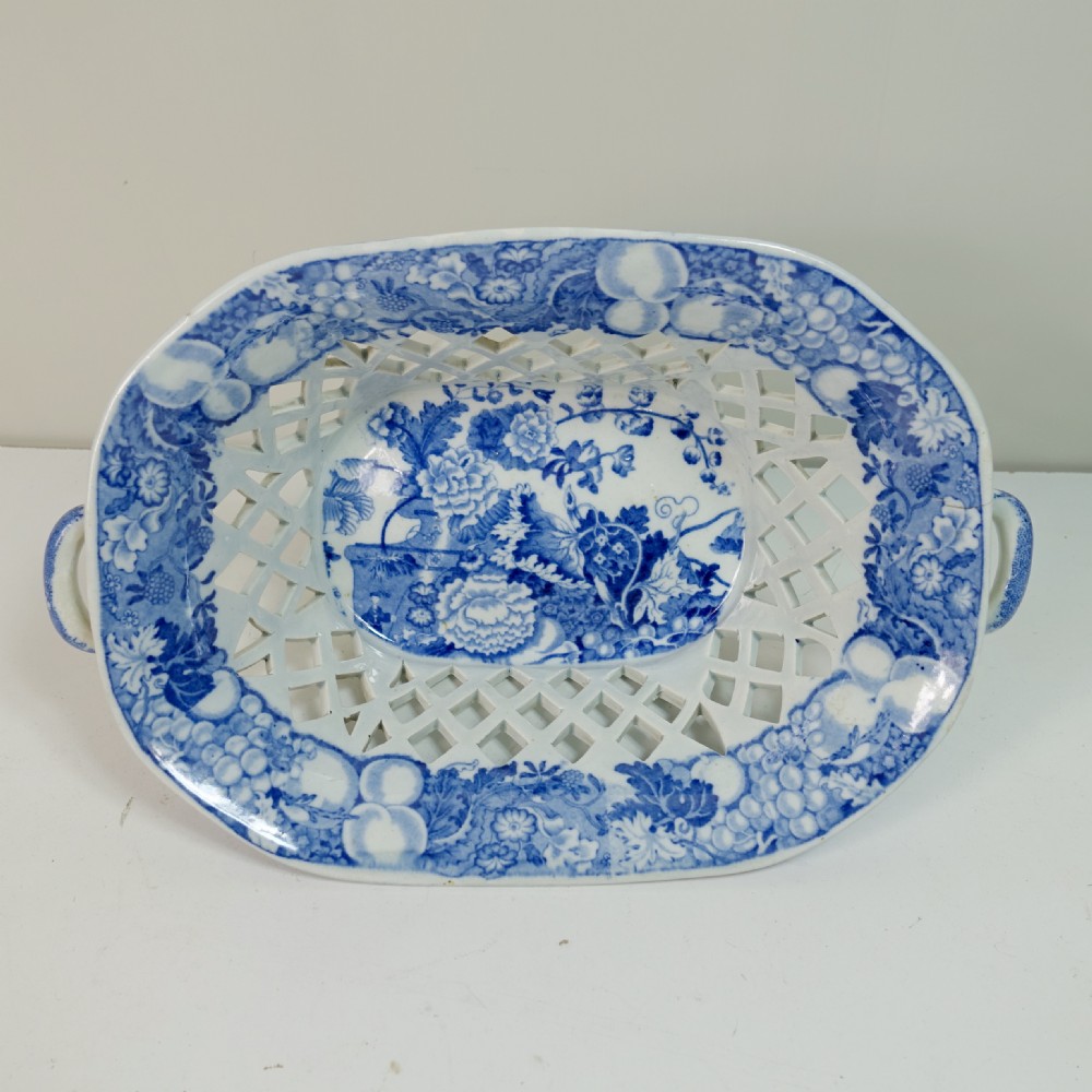 EARLY 19TH C CHESTNUT BASKET & STAND View V