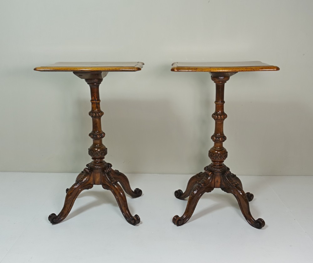 PAIR OF 19TH C WALNUT TABLES 