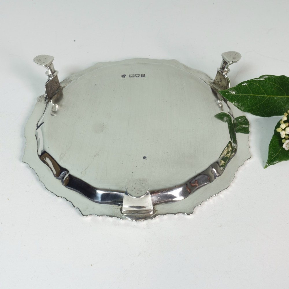 SOLID SILVER SALVER, LONDON 1908 View VII