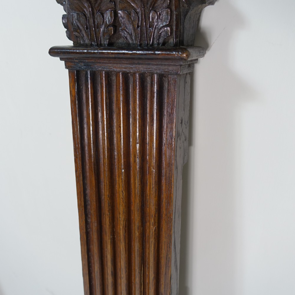 PAIR OF 17TH C CARVED OAK PILASTERS View VI