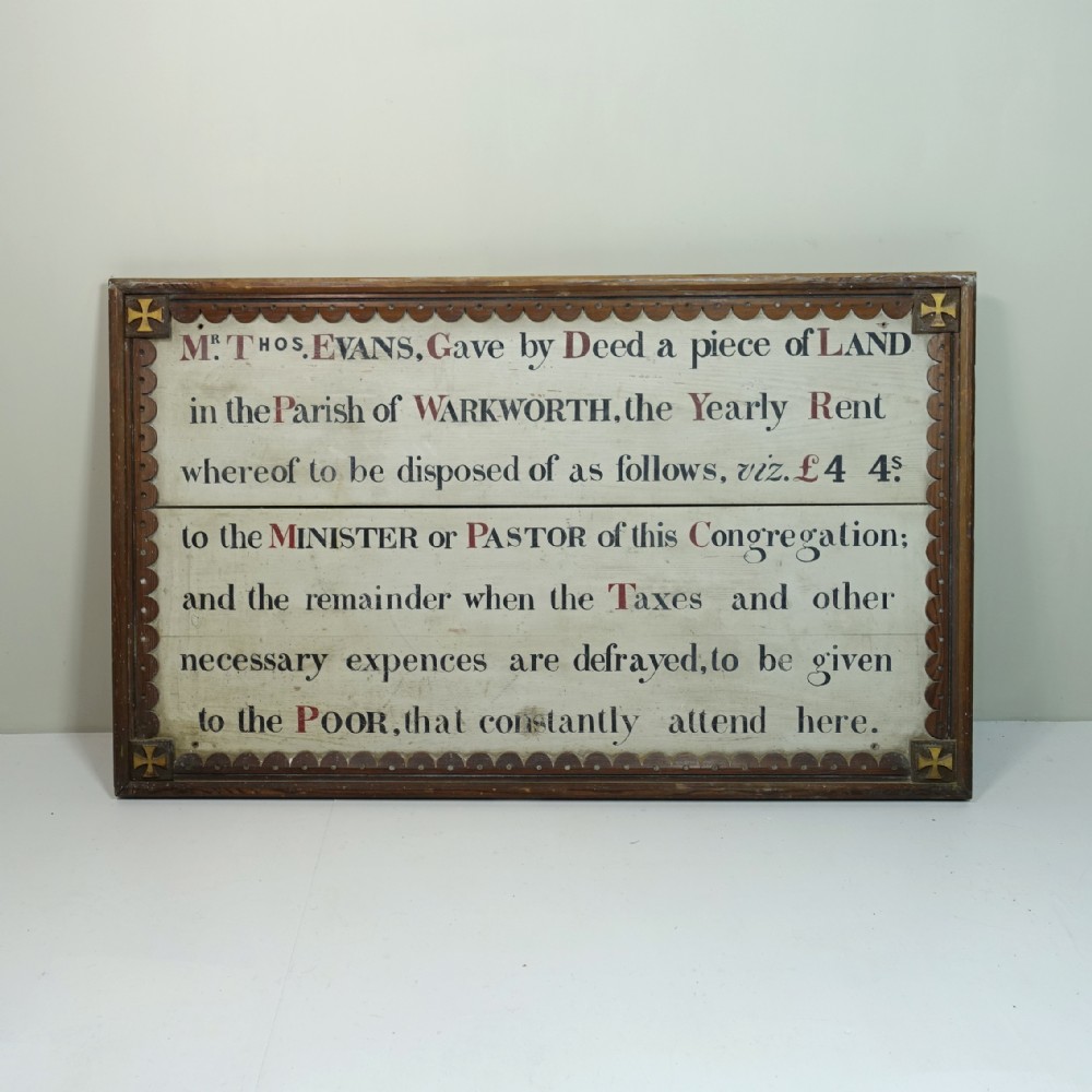 LARGE 19TH C WOODEN SIGN