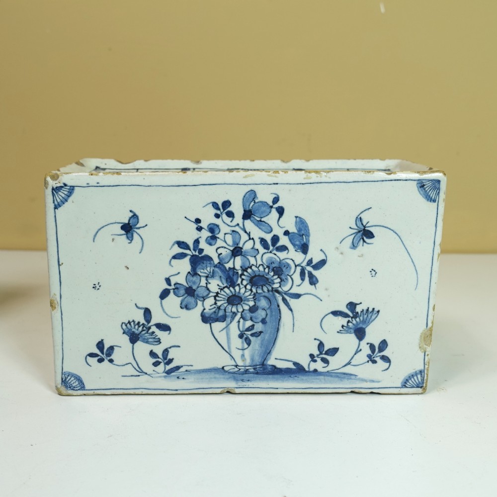PAIR OF 18TH C LONDON DELFT FLOWER BRICKS View IV