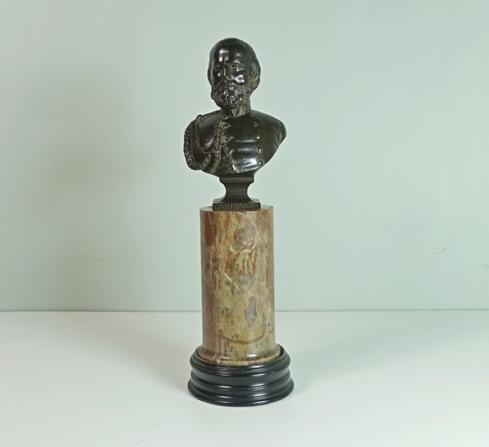 19TH C BRONZE BUST OF GARIBALDI
