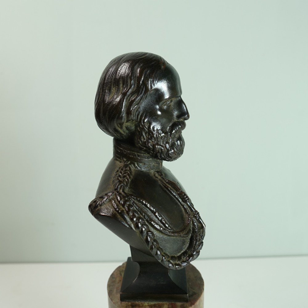 19TH C BRONZE BUST OF GARIBALDI View VIII