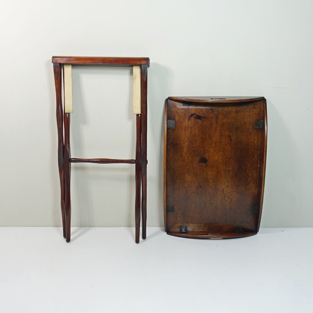 GEORGE III MAHOGANY BUTLERS TRAY & STAND View VI