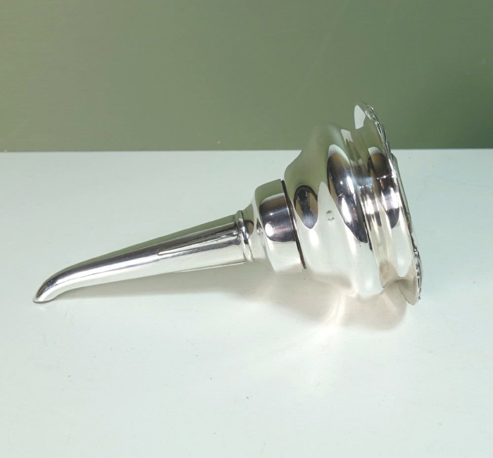 19TH C SILVER PLATED WINE FUNNEL