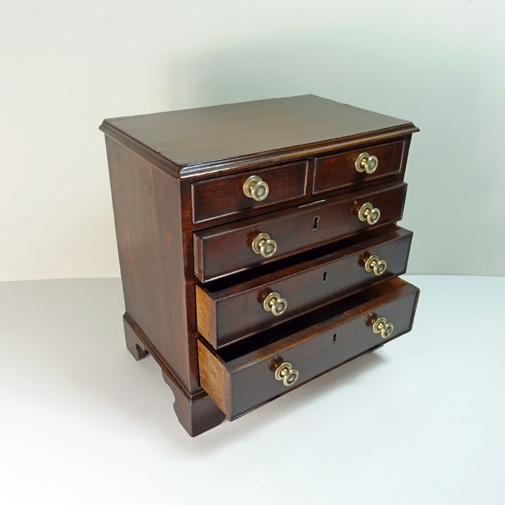 MINIATURE MAHOGANY CHEST OF DRAWERS C 1800 View III