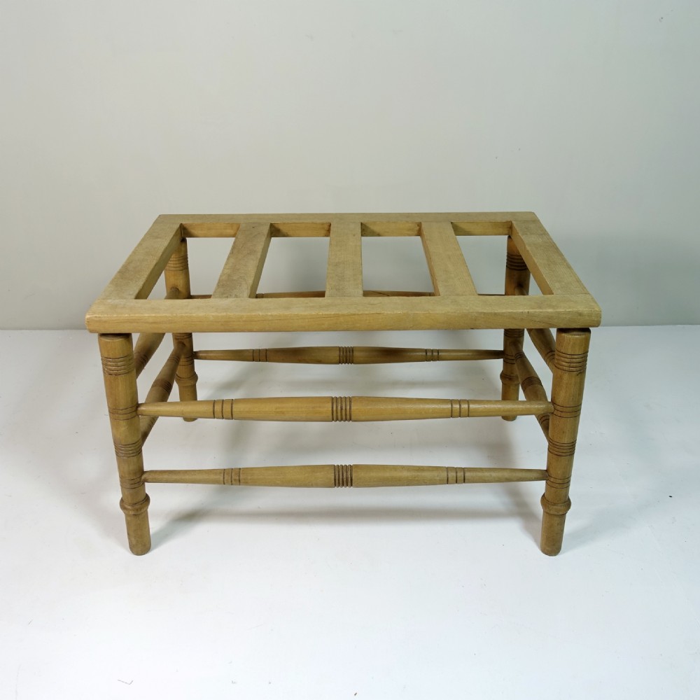19TH C BEECH LUGGAGE STAND View II