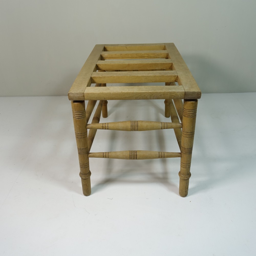 19TH C BEECH LUGGAGE STAND View IV