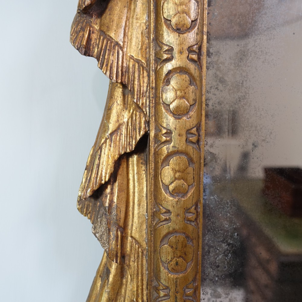 18TH C GILT OVERMANTLE MIRROR View III