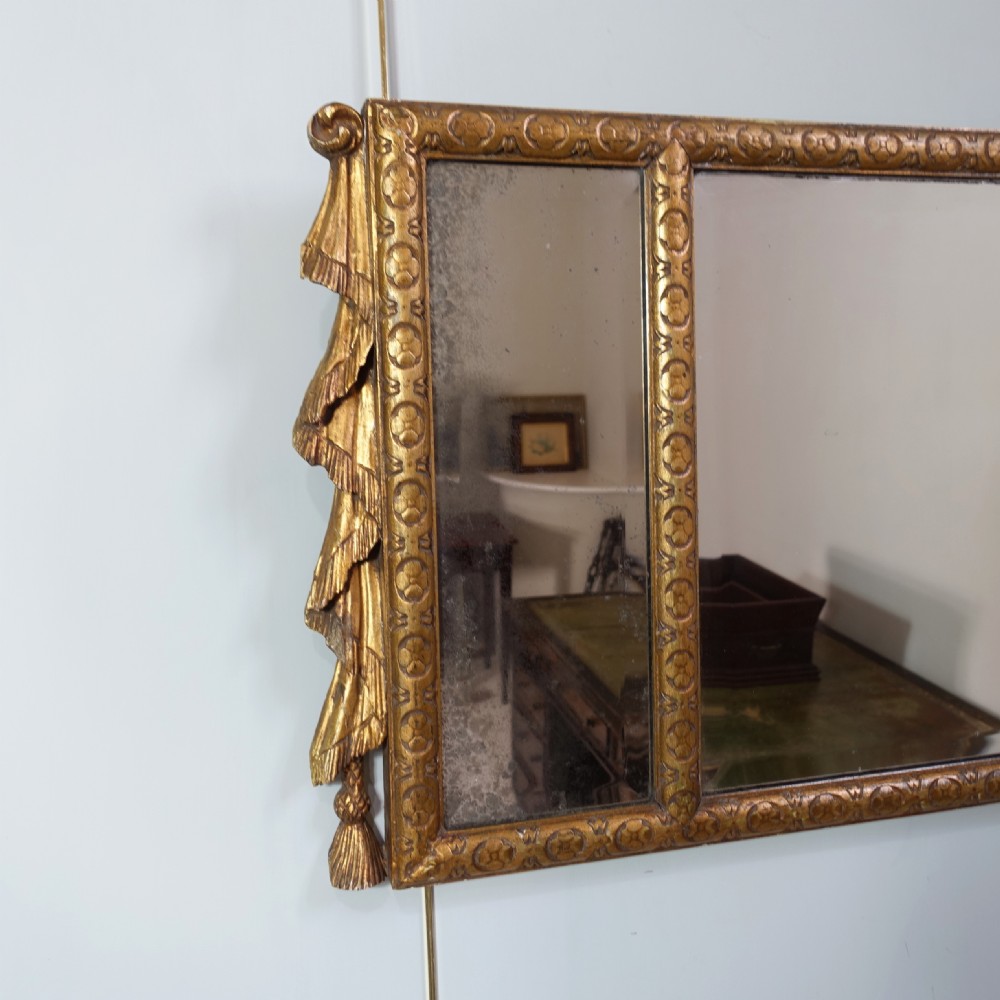 18TH C GILT OVERMANTLE MIRROR View IV