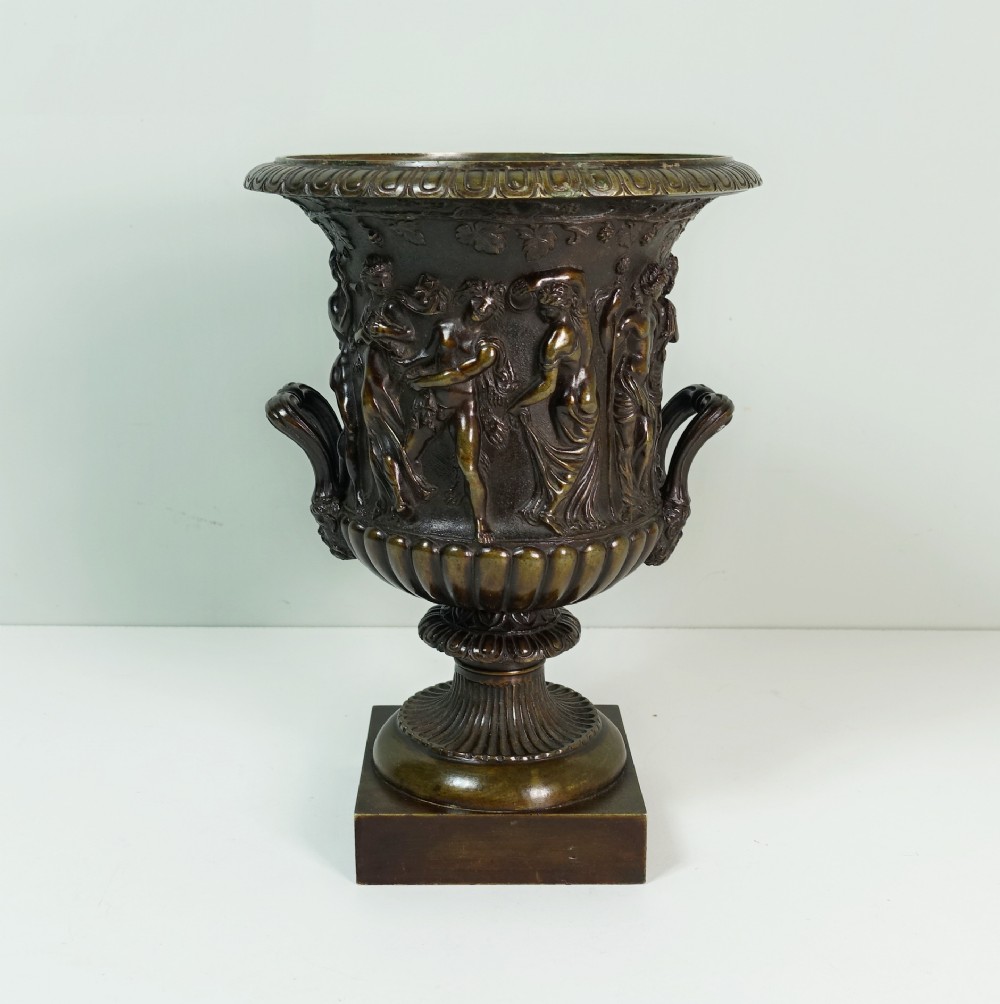 19TH C BRONZE BORGHESE VASE