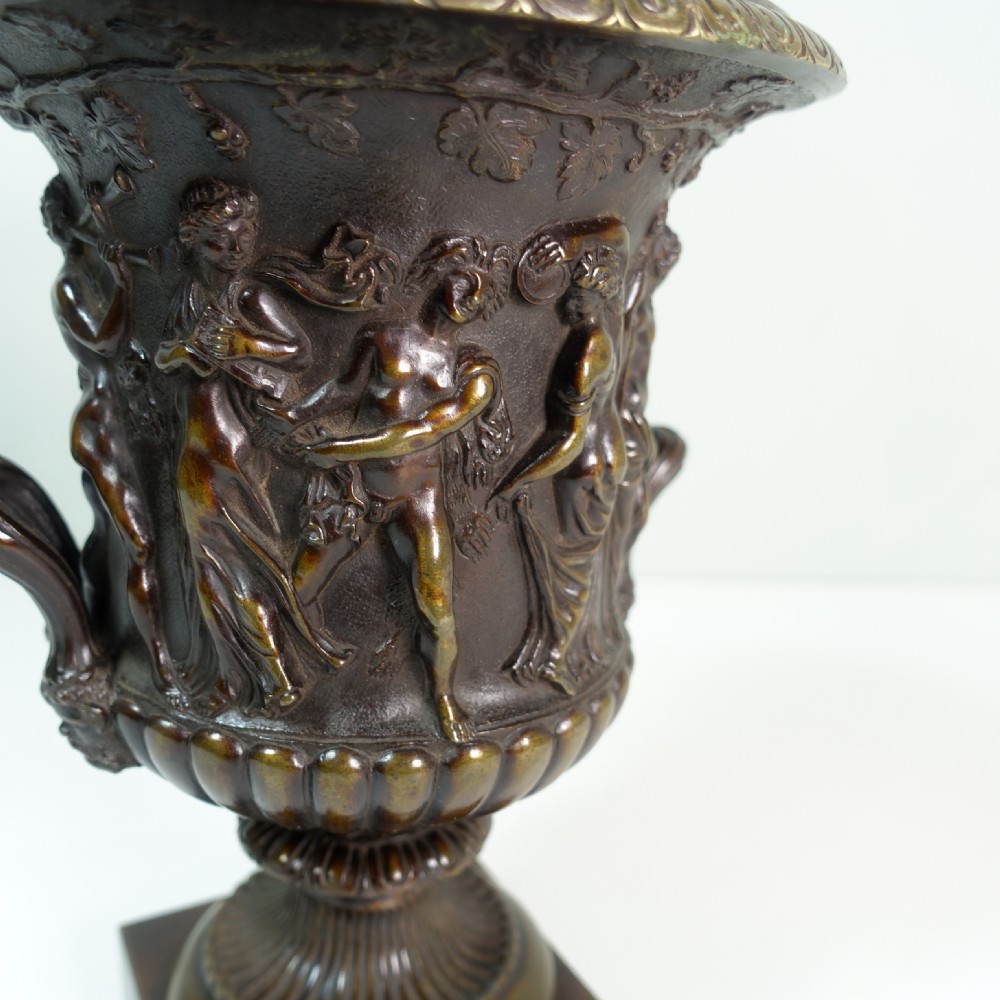 19TH C BRONZE BORGHESE VASE View V