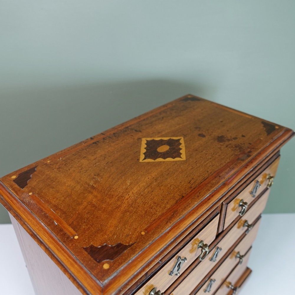 19TH C MAHOGANY MINIATURE CHEST View IV