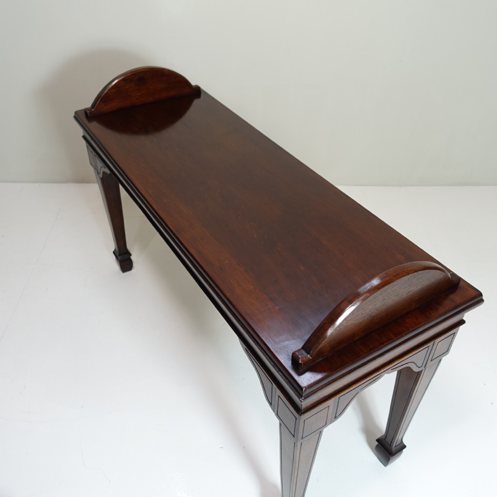 19TH C HALL BENCH BY DRUCE, LONDON View III