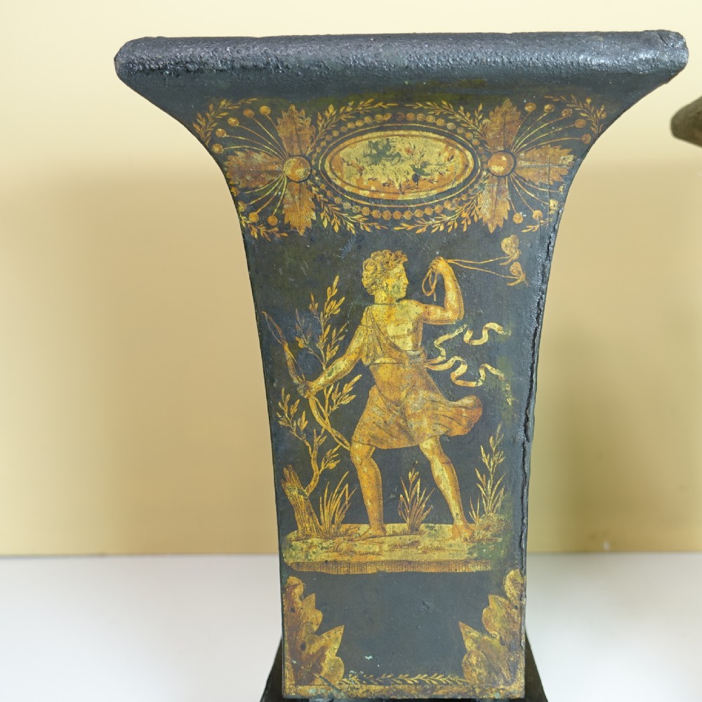 PAIR OF 19TH C TOLE VASES View II