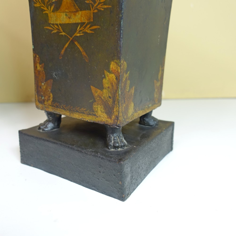 PAIR OF 19TH C TOLE VASES View IV