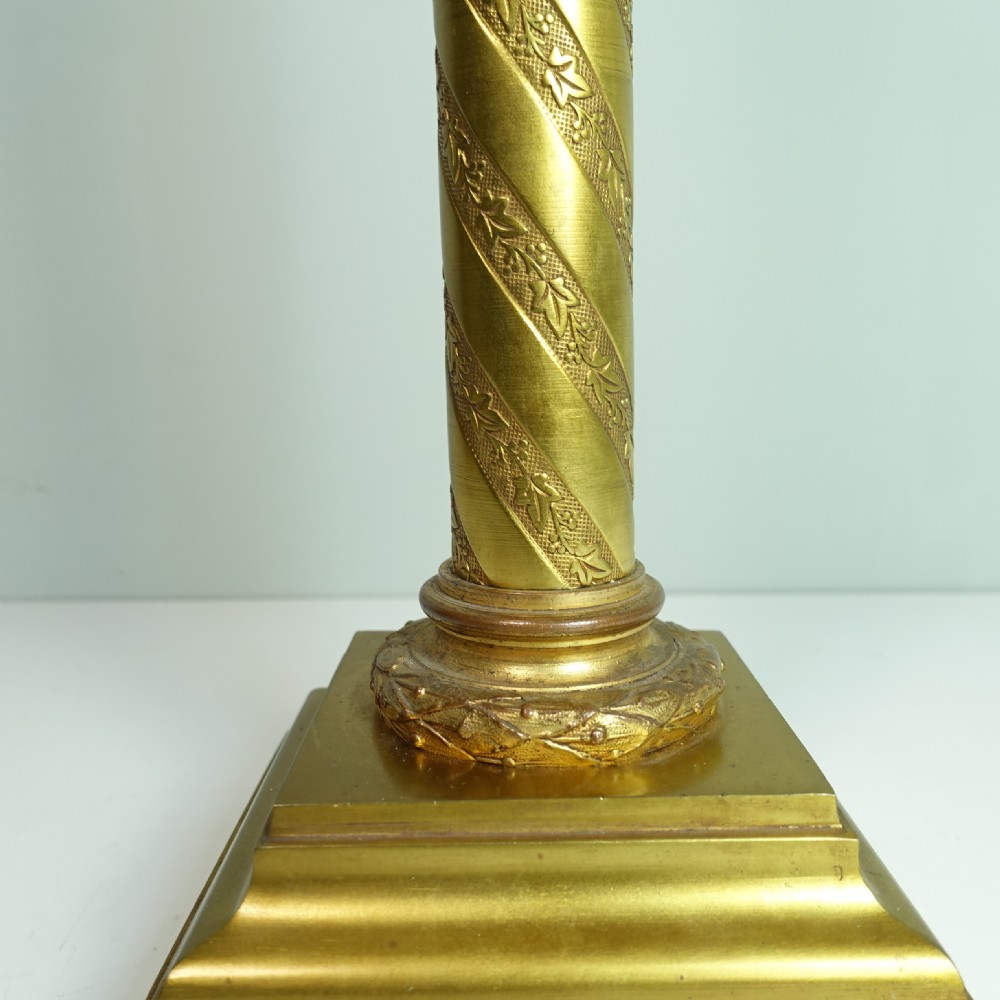 19TH C GILT BRASS LAMP View III