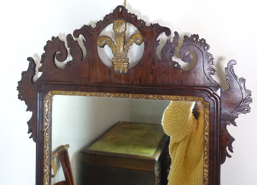 18TH C MAHOGANY & GILT MIRROR View III