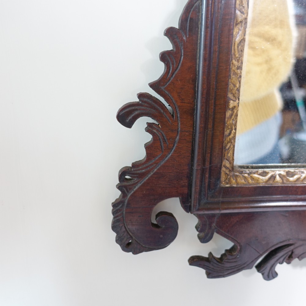 18TH C MAHOGANY & GILT MIRROR View IV