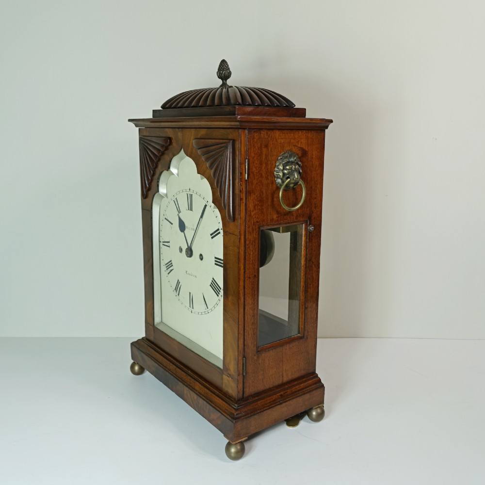REGENCY MAHOGANY BRACKET CLOCK View II