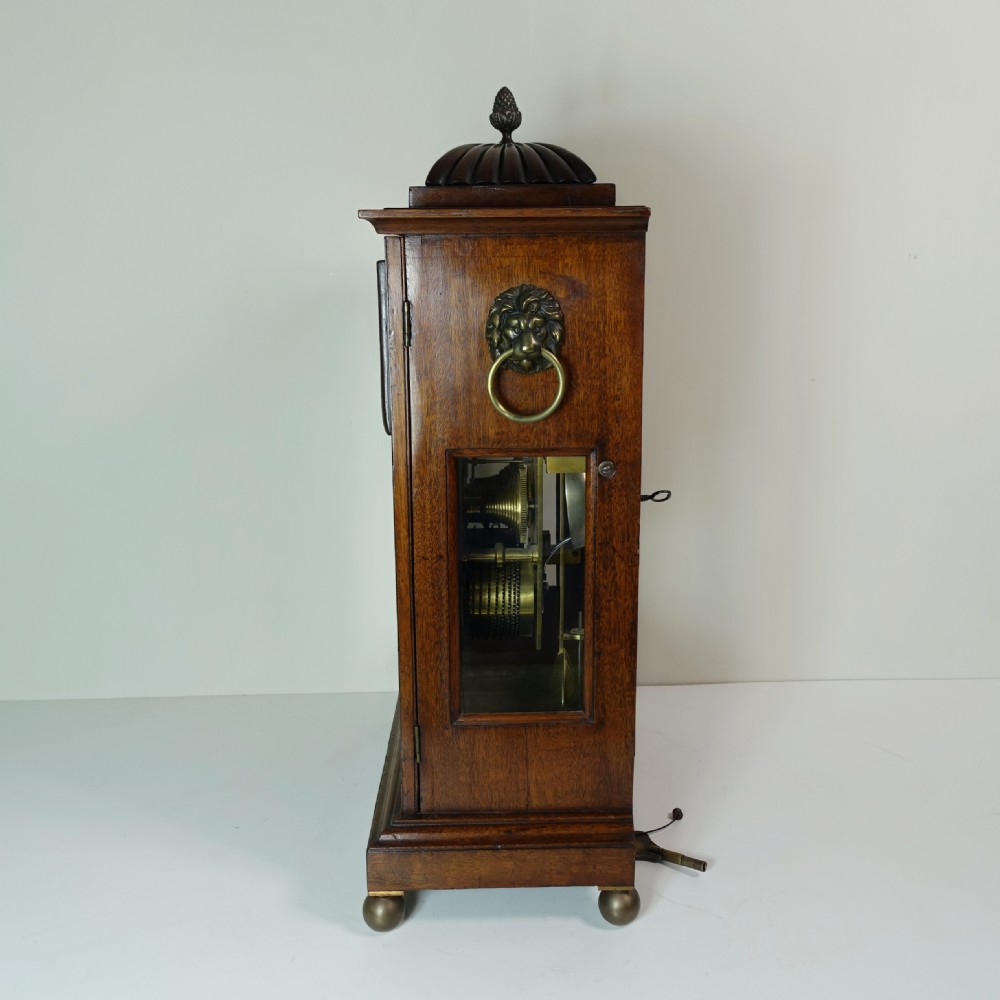 REGENCY MAHOGANY BRACKET CLOCK View III