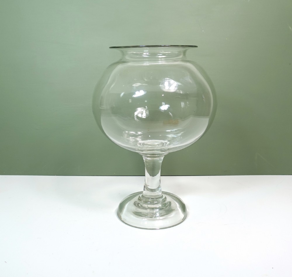 EARLY 19TH C GLASS LEECH JAR