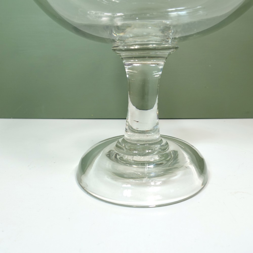 EARLY 19TH C GLASS LEECH JAR View III