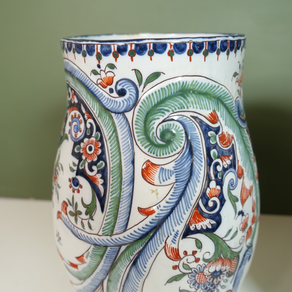 PAIR OF 19TH C DELFT VASES View VI