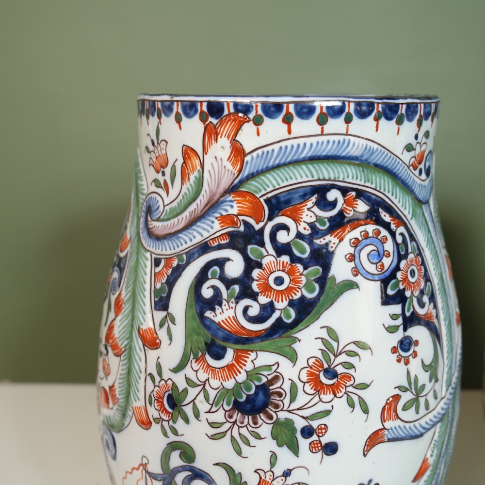 PAIR OF 19TH C DELFT VASES View VII