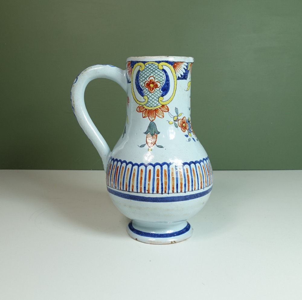 EARLY 19TH C POLYCHROME JUG