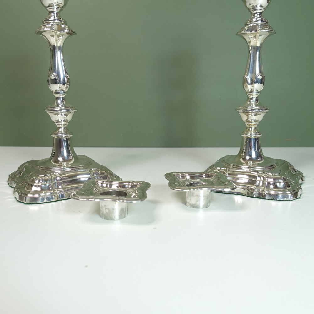 PAIR OF SILVER CANDLESTICKS, SHEFFIELD 1916 View IV