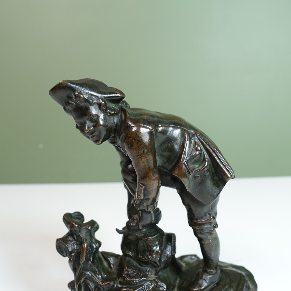 EARLY 19TH C BRONZE FIGURE OF A SKATER View II