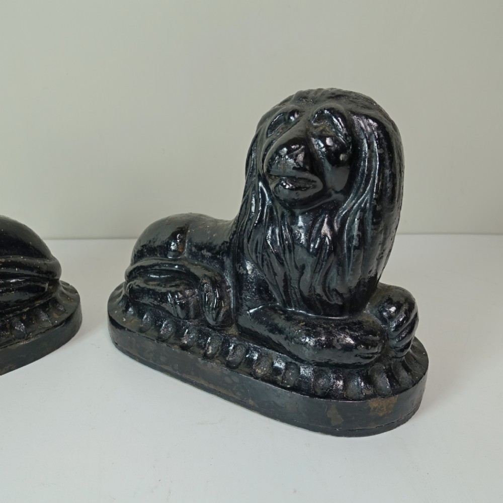 PAIR OF 19TH C LION DOOR STOPS View V