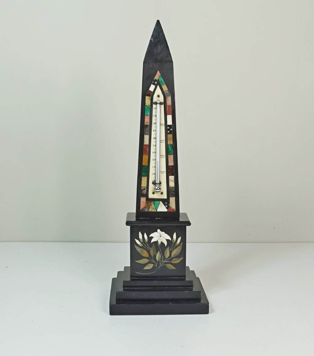 19TH C OBELISK THERMOMETER