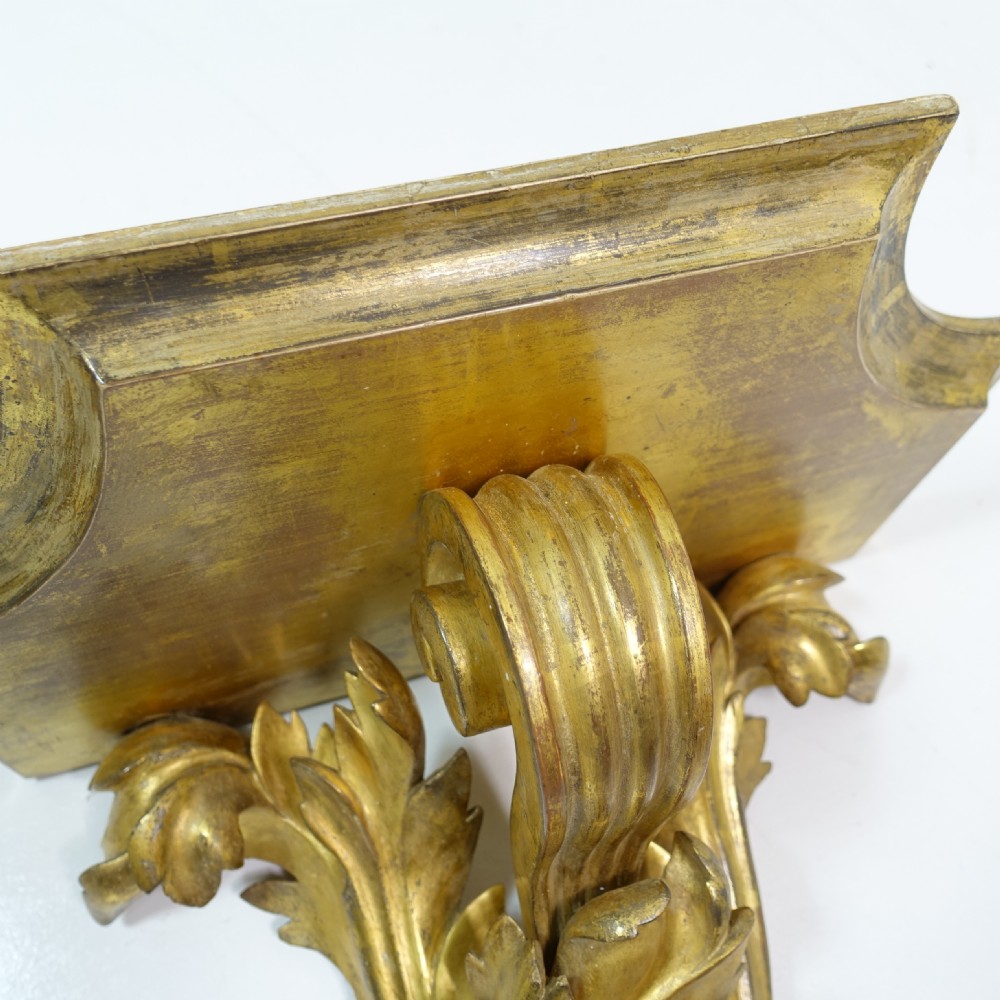 PAIR OF 19TH C GILTWOOD WALL BRACKETS View IV