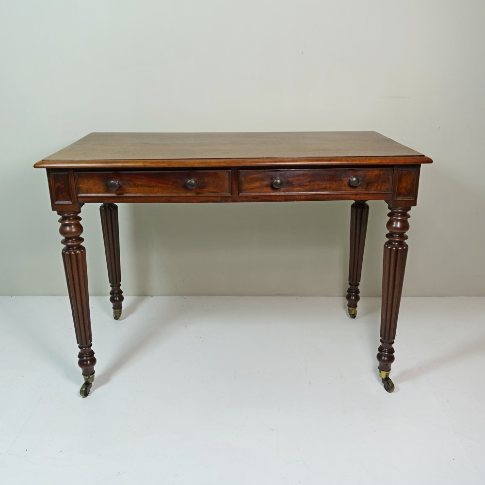 19TH C MAHOGANY WRITING TABLE