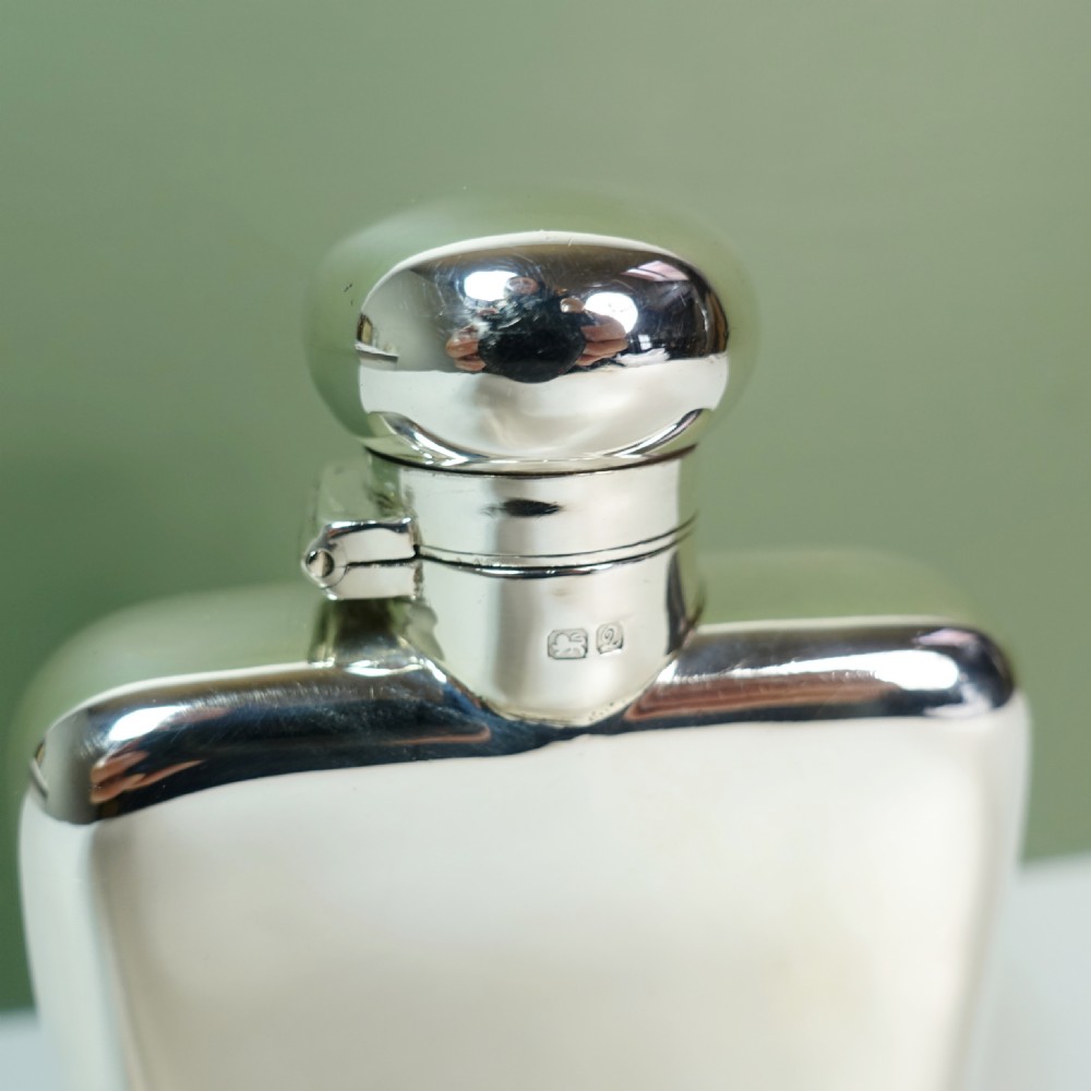 SOLID SILVER HIP FLASK, CHESTER 1916 View V