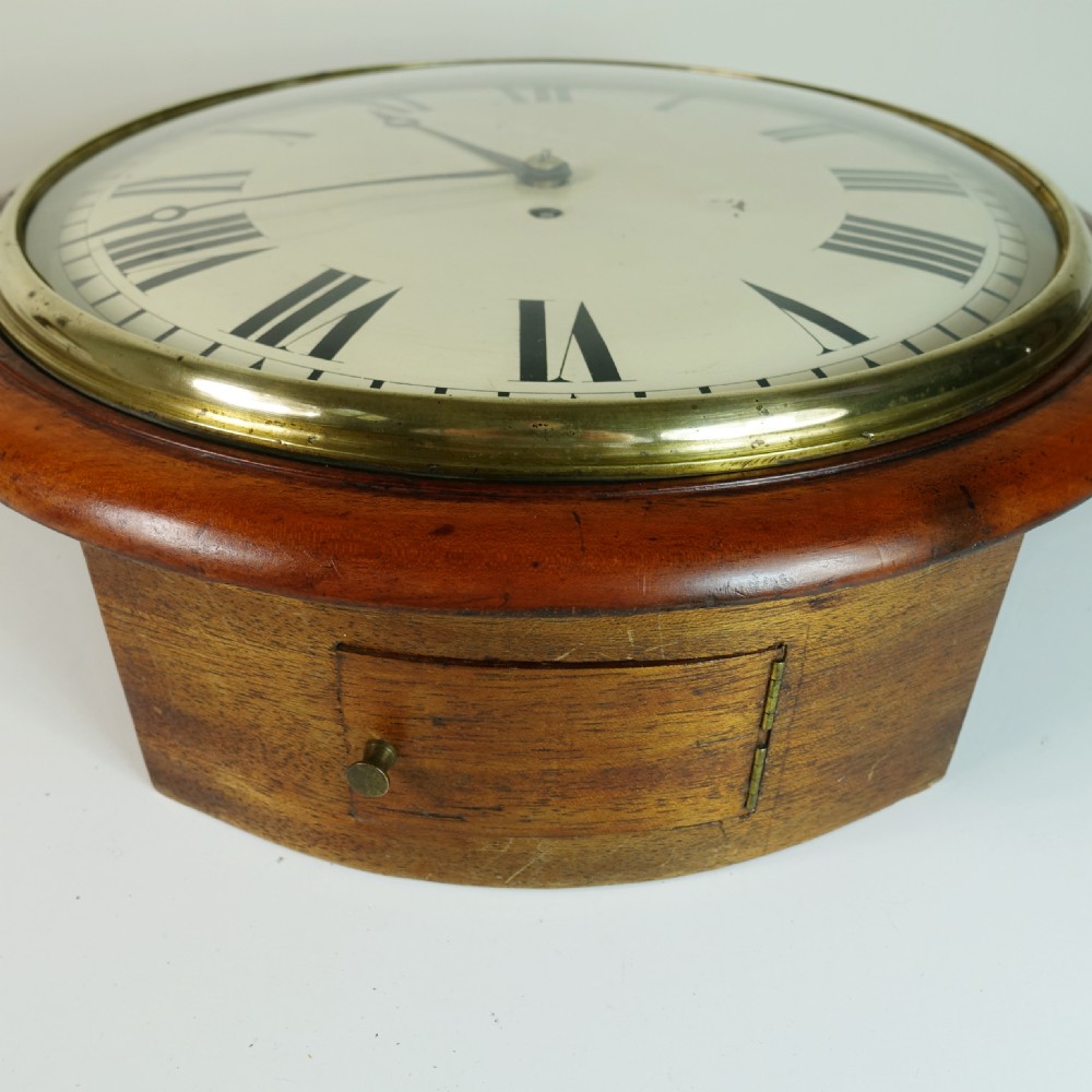 19TH C FUSEE WALL CLOCK View V