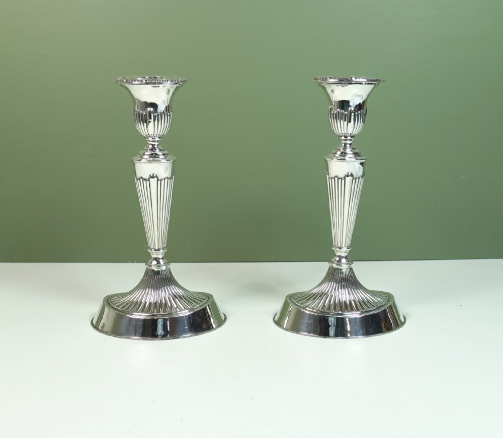 PAIR OF SILVER CANDLESTICKS, BIRMINGHAM 1898