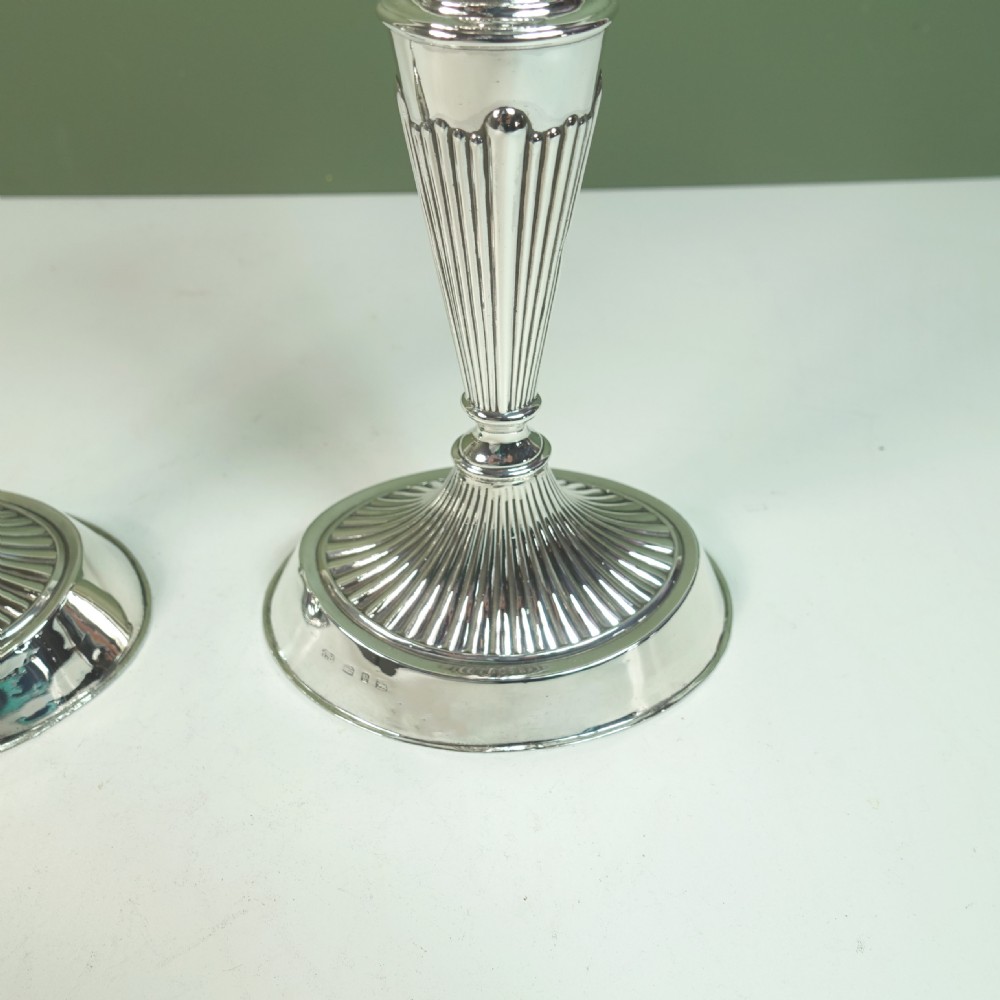 PAIR OF SILVER CANDLESTICKS, BIRMINGHAM 1898 View VI