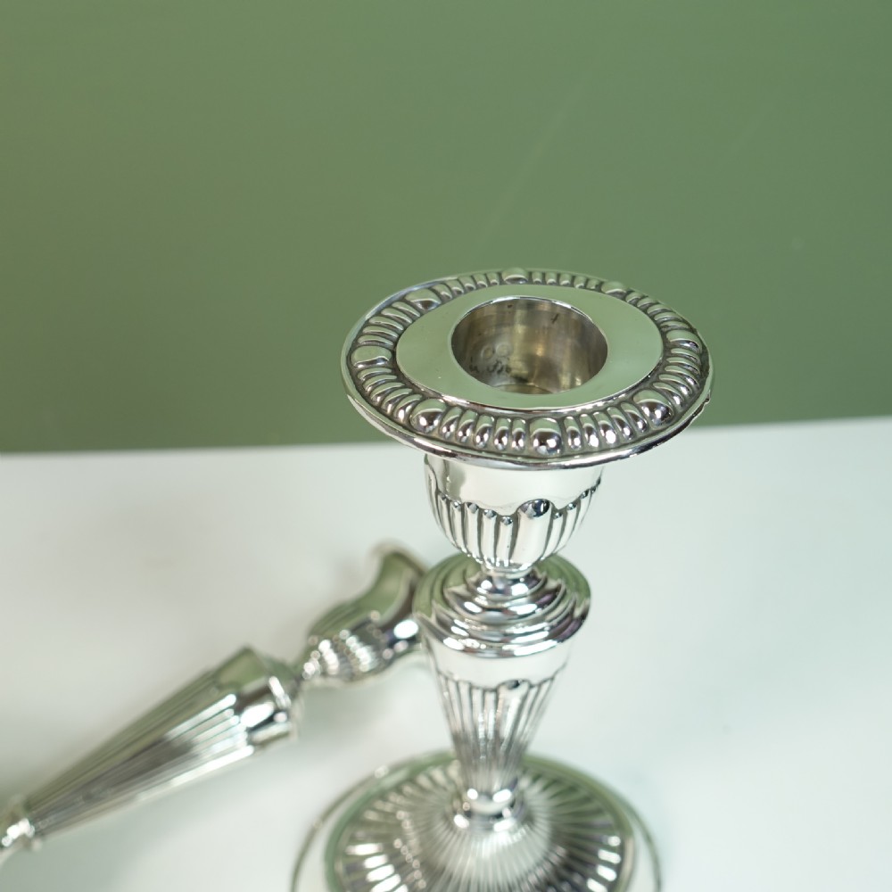 PAIR OF SILVER CANDLESTICKS, BIRMINGHAM 1898 View VII