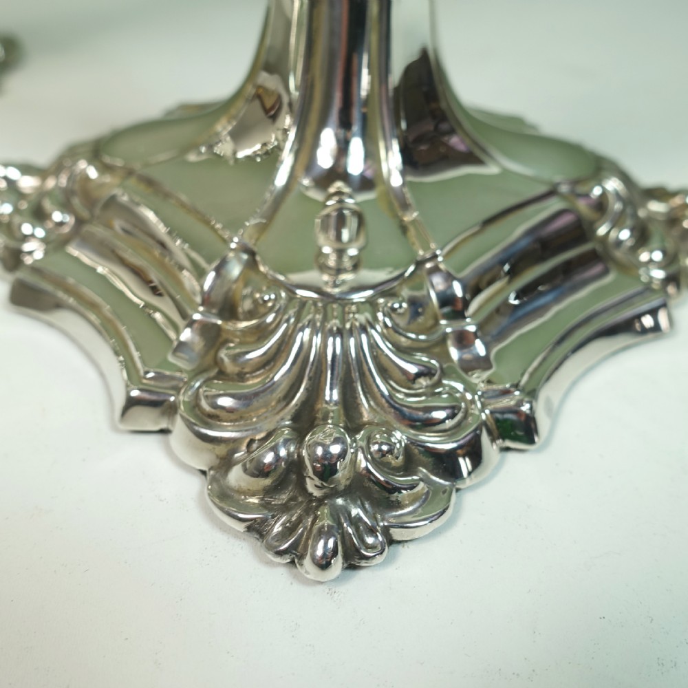 PAIR OF SILVER CANDLESTICKS, BIRMINGHAM 1905 View V