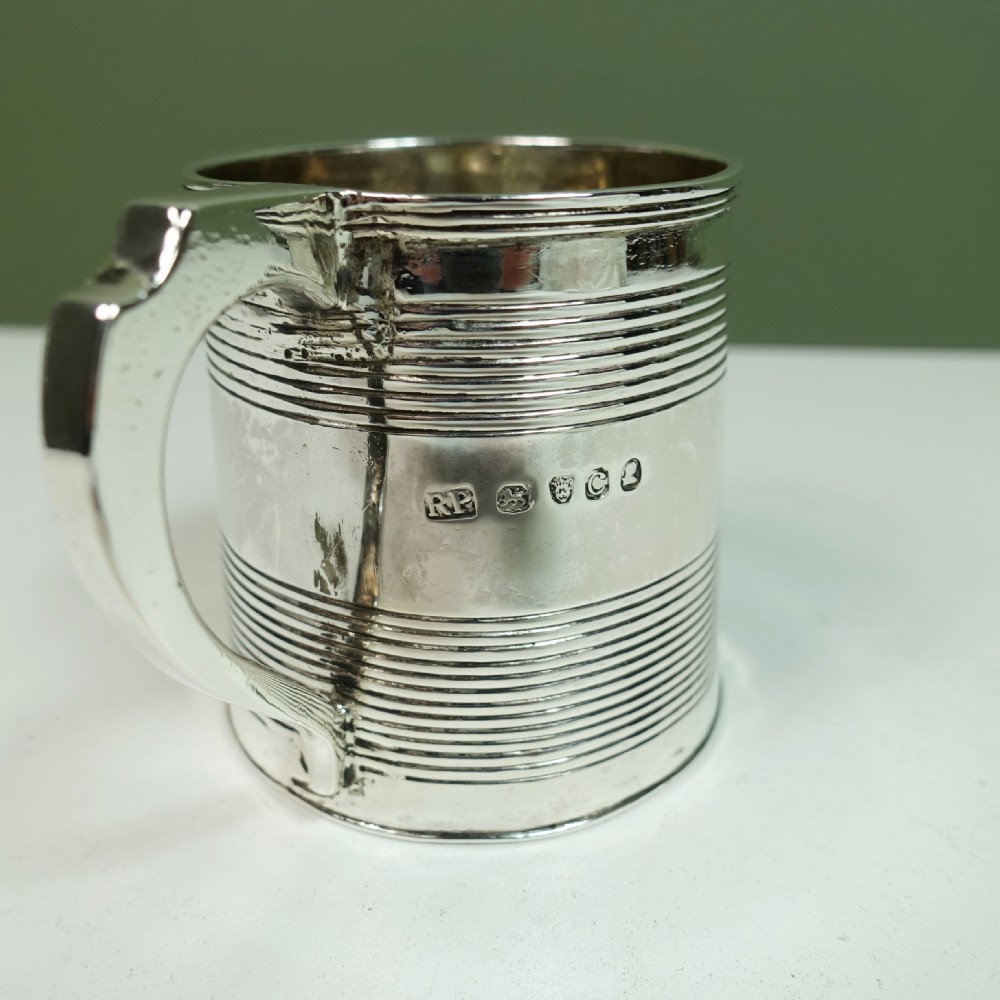 SOLID SILVER CHRISTENING MUG, LONDON 1818 View IV