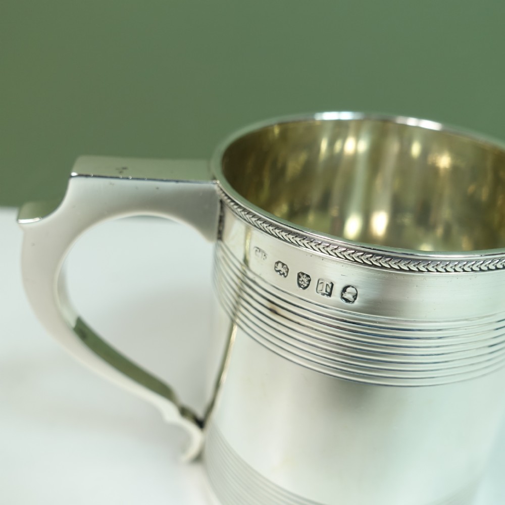 SOLID SILVER MUG, LONDON 1814 View III