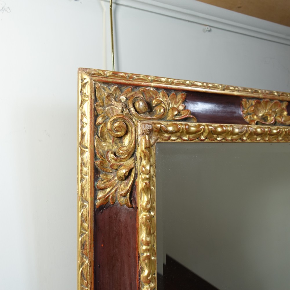 19TH C GILT & DECORATED MIRROR View IV