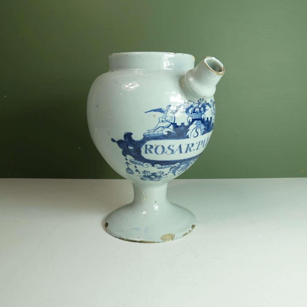 18TH C DELFT APOTHECARY JAR