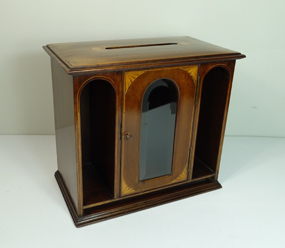 19TH C STATIONERY CABINET, POST BOX
